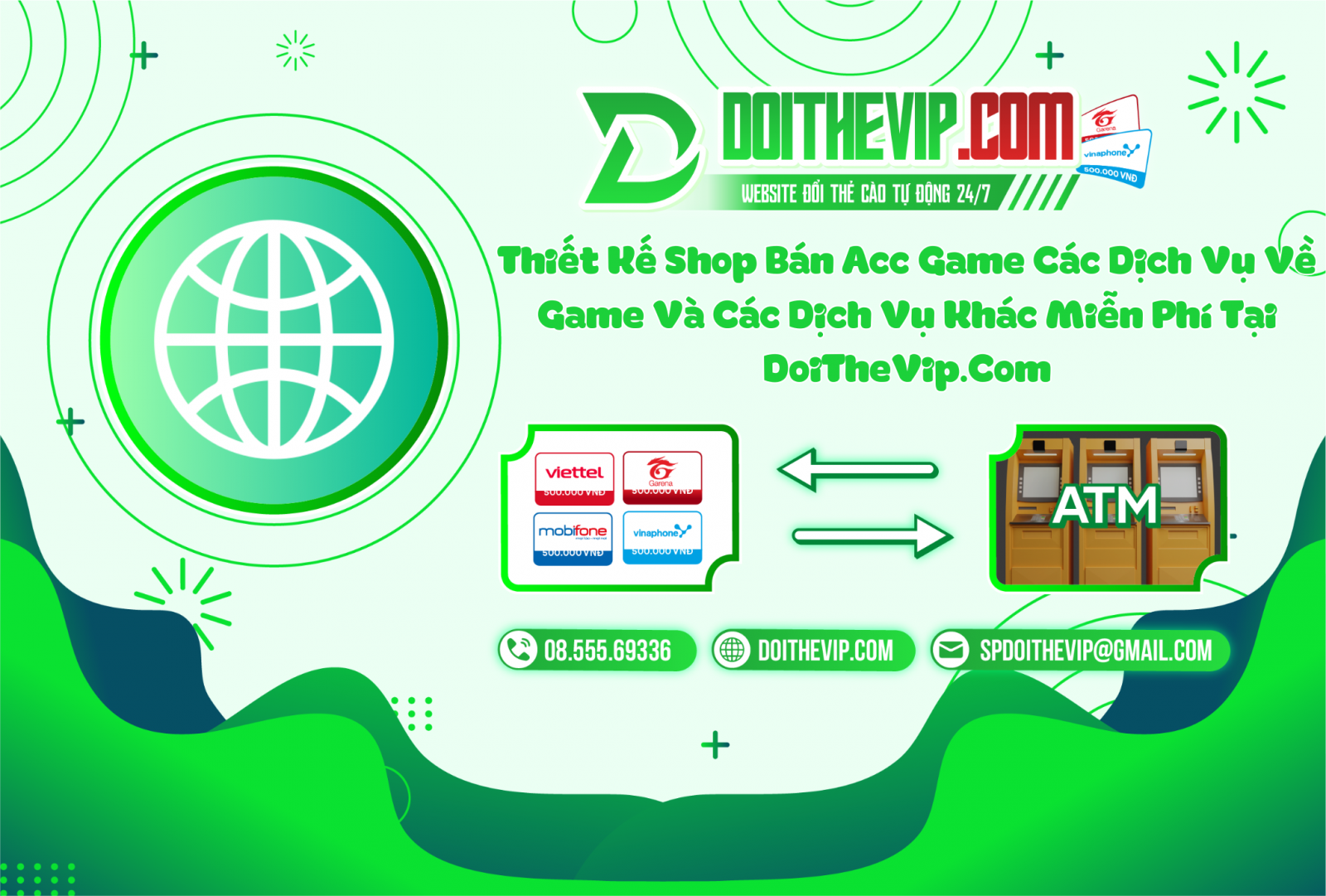 Thiết Kế Shop Bán Acc Game Các Dịch Vụ Về Game Và Các Dịch Vụ Khác Miễn Phí Tại DoiTheVip.Com