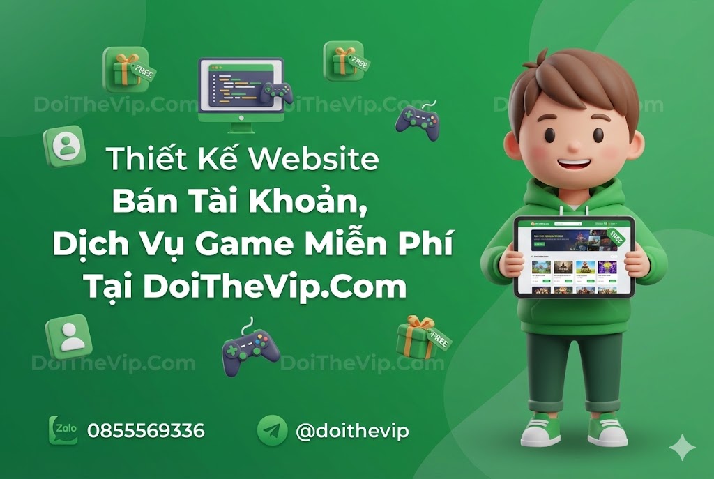 Thiết Kế Website Bán Tài Khoản, Dịch Vụ Game Miễn Phí Tại DoiTheVip.Com